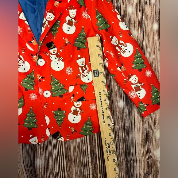 🎄Boys Xmas Suit  2 Piece Funny w/jacket & pull on pants approx Sz 5-6 EUC - Picture 6 of 15